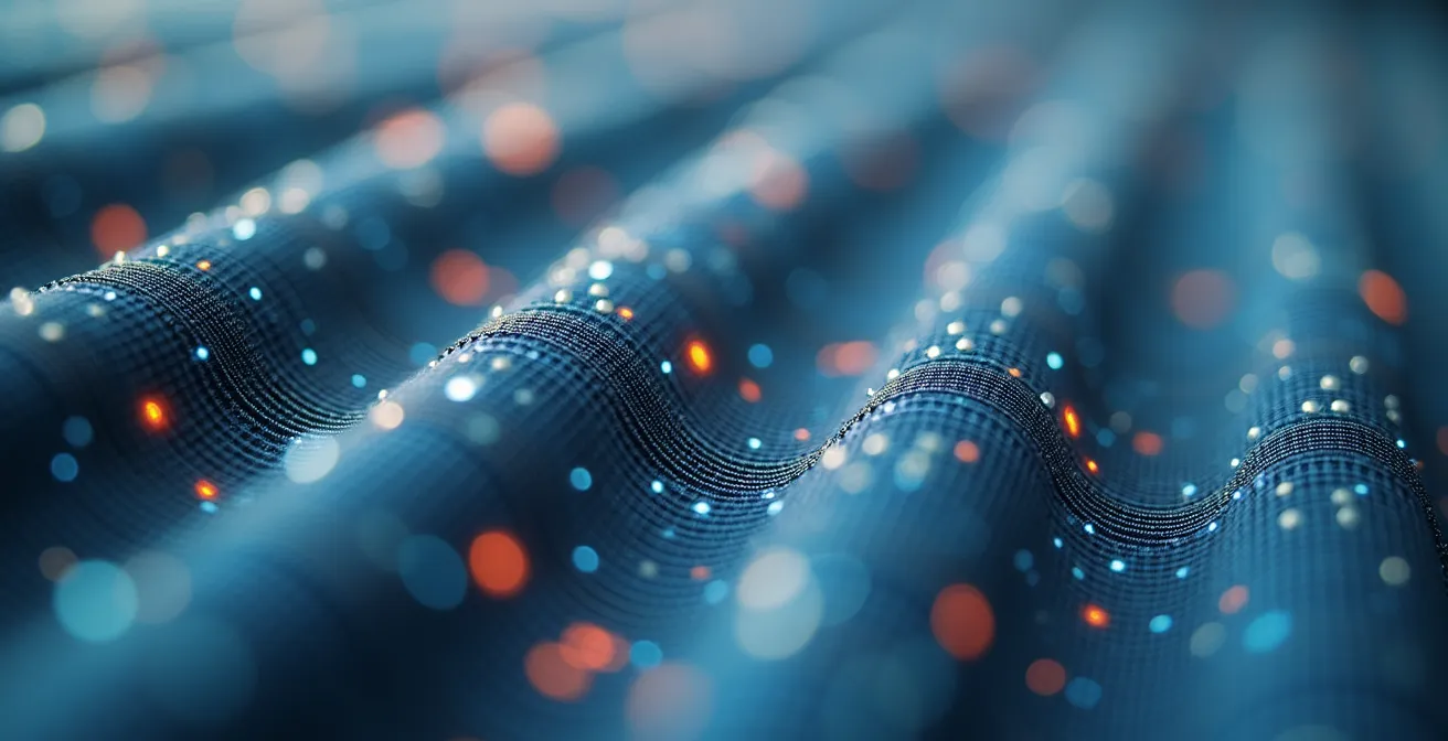 Futuristic visualization of digital avatar trying virtual clothing