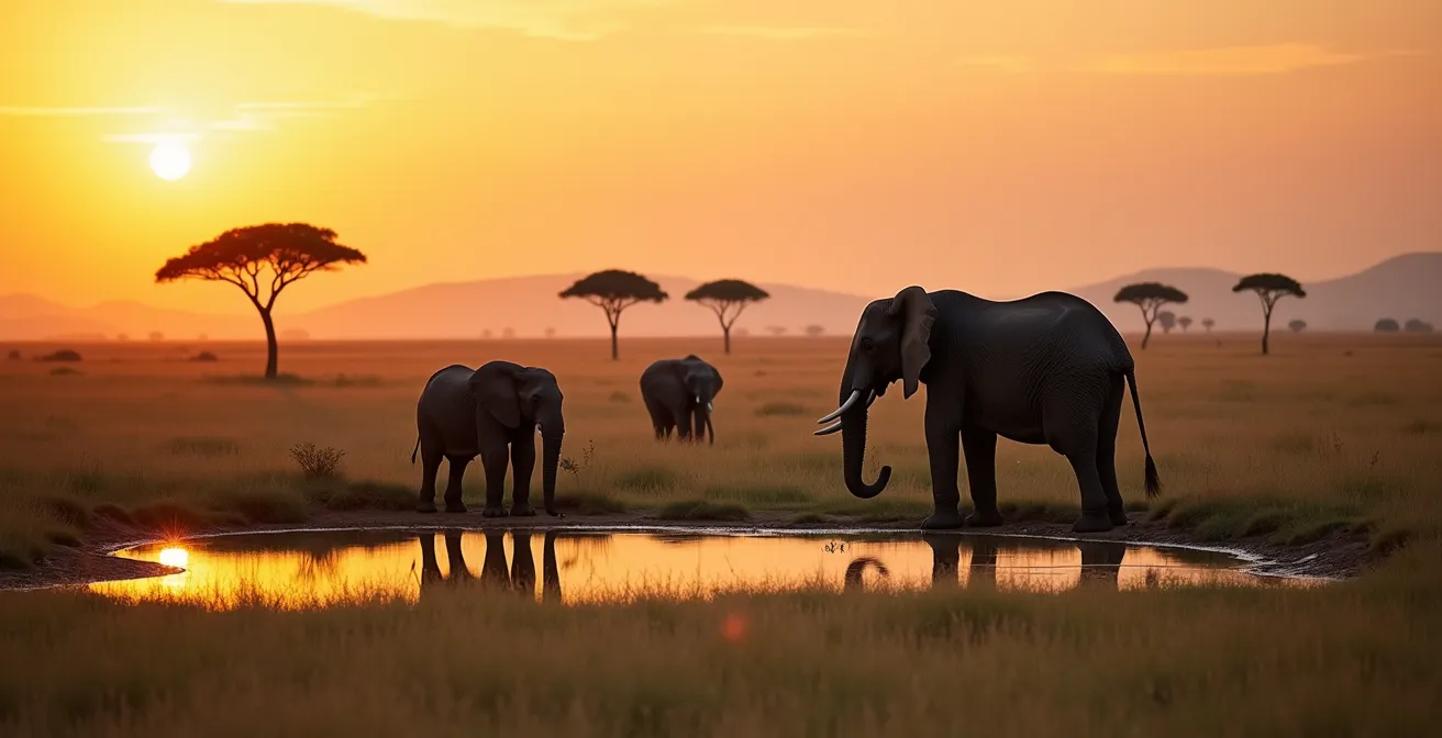 Elephants in their natural habitat at a sanctuary, observed from a respectful distance.